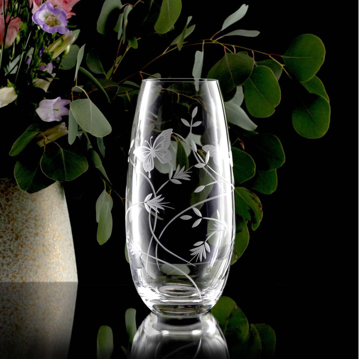 Скляна ваза Butterfly Zylinder - циліндрична ваза висотою 25 см, прозора, для елегантних акцентів