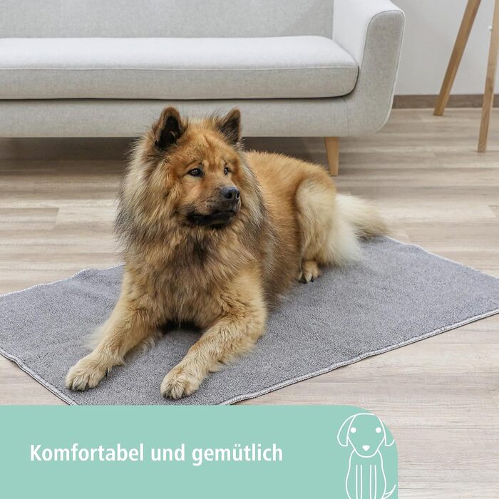 Килимок термозберігаючий, 125 x 80 см, антиковзаюча поверхня, сірий