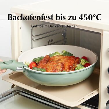 Набір посуду Redchef 16 предметів з антипригарним покриттям Ceramic, знімні ручки. Каструлі та сковорідки 18/20, 20/26, 26см. Підходить для всіх типів плит, духовка.