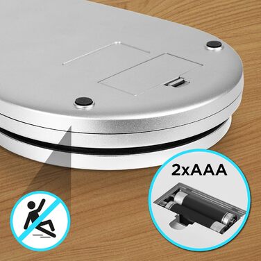 Кухонні ваги Duronic KS5000 SR/SS: цифрова вага з мискою 2.5 л, точність 1 г, функція тарування