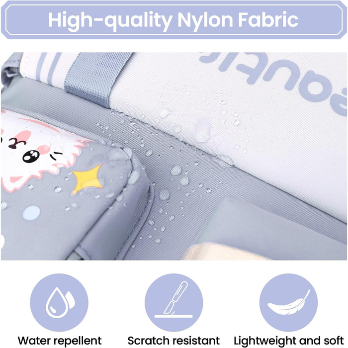 Дитячий рюкзак IvyH для дівчаток – велика місткість, водонепроникний, ідеальний для школи (блакитний)