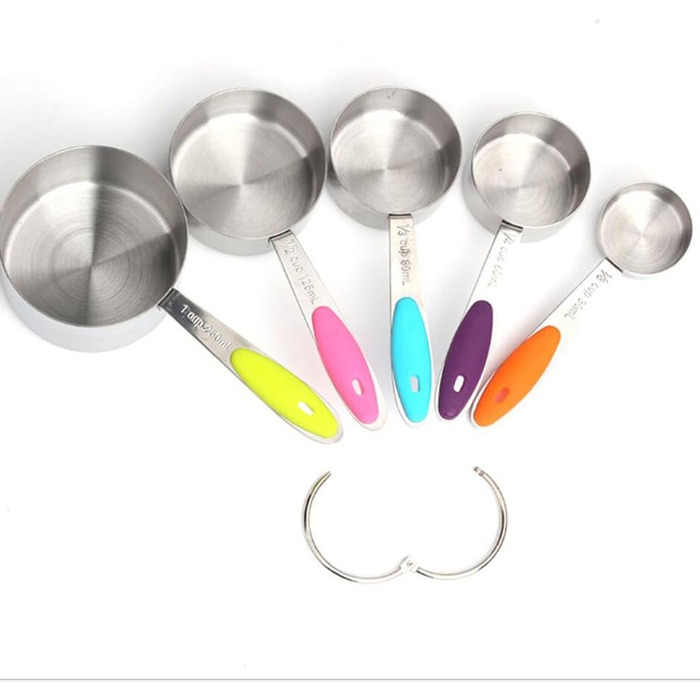 10-Piece Stainless Steel Measuring Cup and Spoon Set for Baking, Cooking, Kitchen Helper