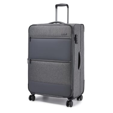 Розширюваний валіза British Traveller, 100 л, сірий, з TSA замком, 79.5x49x32.5 см