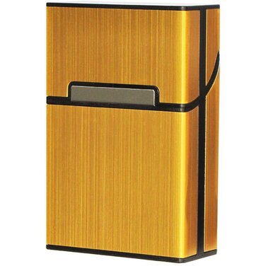 Елегантне етикетка для сигарет Edel: металевий бокс-контейнер на 20 сигарет з магнітною застібкою (золотий)