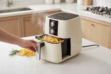 Аерофритюрниця Air Fryer XXL 5.2 л, 1500 Вт — Безмасляна фритюрниця з великою чашею та 5 програмами