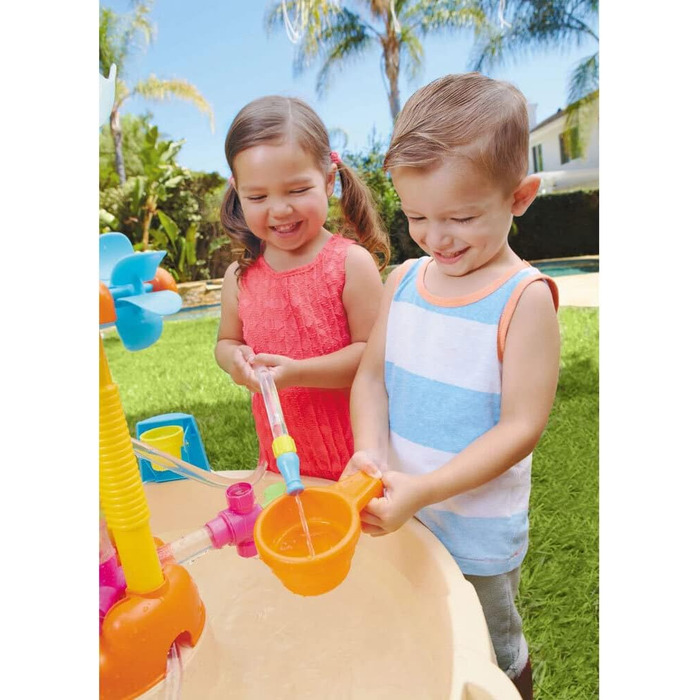 Little Tikes Fountain Factory Water Table, Garden Toy, Safe and Portable Kids' Table, Sensory Toy for Outdoors; Encourages Imaginative Play, Ages 24 Months+