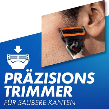 Електрична бритва Gillette Fusion5 ProGlide Power для чоловіків, металевий корпус, чорна