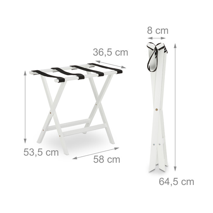 Relaxdays Folding Suit Stand in White