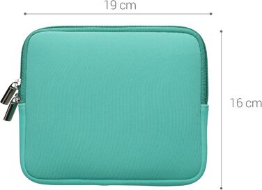 Чохол для eReader kwmobile - Neopren, захисна сумка, 17 x 12 x 2 см, підходить для 6' - 6.8' eReader, м'ятно-зелений