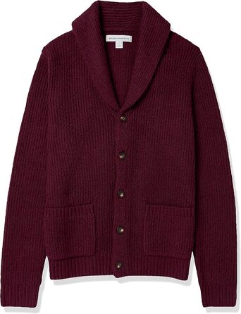 Кардиган чоловічий без рукавів Essentias Soft-Touch з коміром-шарфом (L, Бордовий)