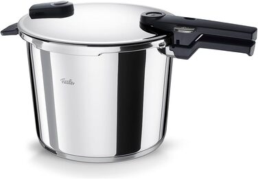 Каструля-скороварка Fissler Vitaquick 4.5 л, Ø 22 см, з нержавіючої сталі, 2 режими приготування, Made in Germany, для індукційних плит