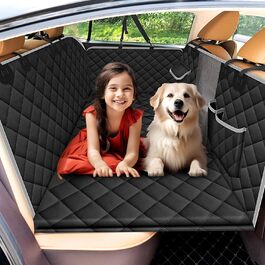Водонепроникний захист для заднього сидіння авто: килимок для собак з боковими бар'єрами та віконцем, універсальний, анти-царапин, захист сидіння