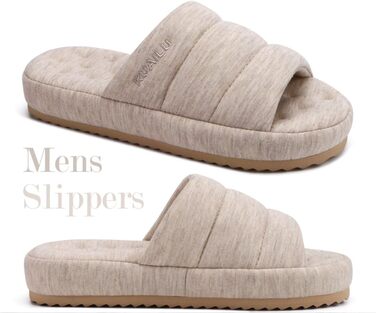 Чоловічі домашні тапочки KuaiLu: стильні, з м'якою устілкою з піною Memory Foam, для дому та вулиці (Бежевий, 49 EU)