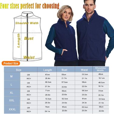 Електрична гріюча жилетка для чоловіків TOUVE, 5 зон обігріву, регулювання температури, флісова куртка (без Powerbank), колір: синій (M, 2025)