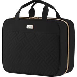 Чоловіча/Жіноча косметичка-органайзер для подорожей з прозорим відділенням, для зберігання косметики та туалетних аксесуарів, чорного кольору