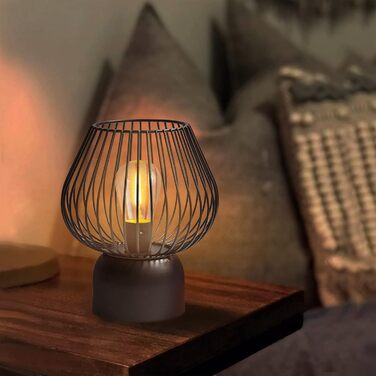 Стіл MJ PREMIER Kabeose Meta з LED-лампою та таймером для вітальні та спальні, білий (L, чорний метал)
