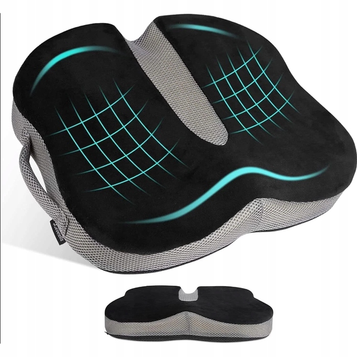 Ортопедична подушка для сидіння з ефектом пам'яті (Memory Foam) для розвантаження куприча