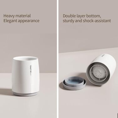 Набір силіконових щіток для максимальної гігієни: щітка для унітазу та щітка для підлоги, білий колір