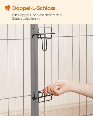 Вольєр для тварин Feandrea Freilaufgege, XXL (77 x 100 см), чорний, з 8 панелей, DIY, для дому та вулиці