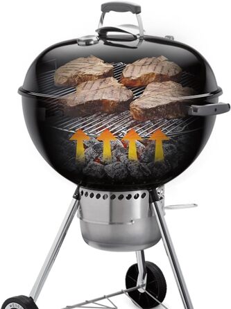 Решітка для гриля з шарніром Vnierxful 7436 для Weber, кругла 22 дюйми, змінна решітка для вугільного гриля, сумісна з Weber One-Touch, Performer, Bar-B-Kettle, BBQ серії