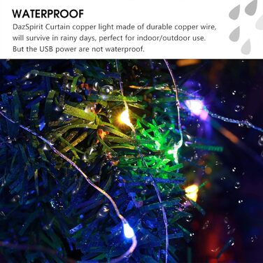 Льодогенератор 3Mx3M з 300 LED, USB, 8 режимів, пульт, таймер, вологостійкий, для дому, вечірки, свят (білий, ірис)