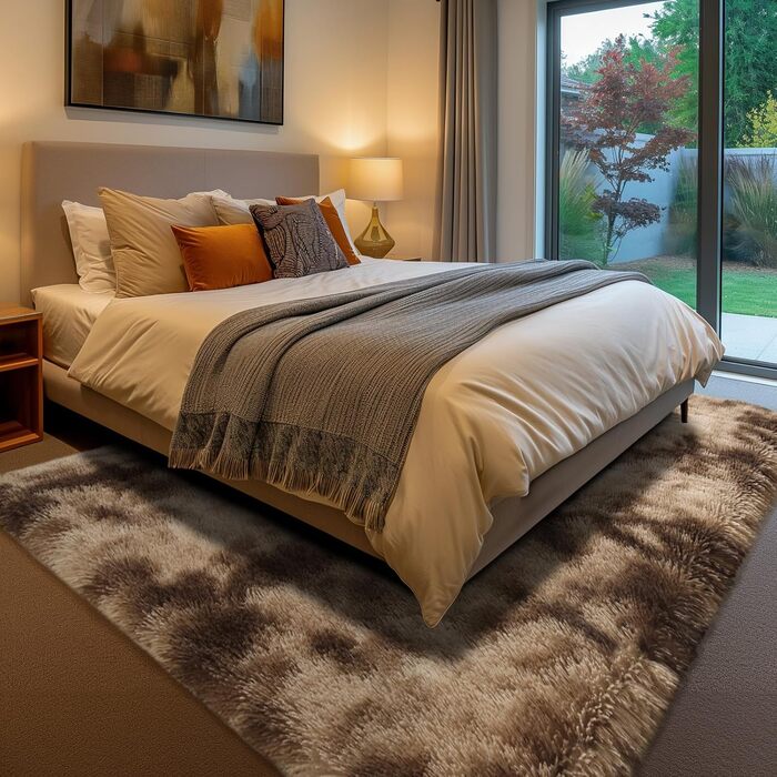 Килим Sour Lemon Hochflor сірого кольору для вітальні, спальні, дитячої кімнати. 160x230 см, мобільний, антиковзаюча поверхня, великий, плюшевий, сучасний, прямокутний.