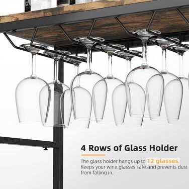 Стильна вітрина для вина Urban Deco: металева підставка з дерев'яною полицею, 59 x 30 x 89 см (25 пляшок)