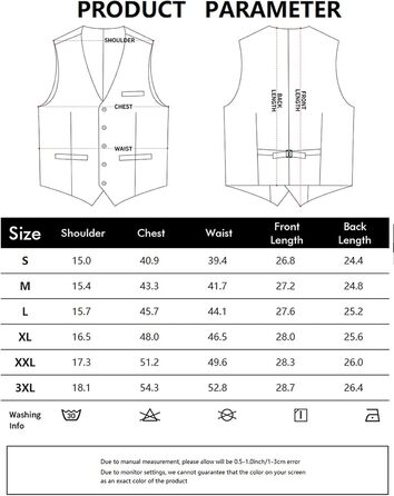 Чоловіча жилетка Parklees в стилі хіпстер/урбан, для ділового образу, формальна, Slim Fit, під костюм/смакінг, чорна, 3XL