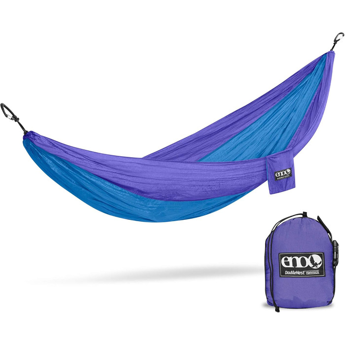 Гамак для кемпінгу ENO DoubleNest, 1-2 особи, спеціальне кольорове рішення ATC Violett / Blaugrün