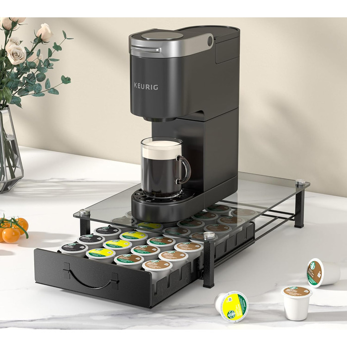 Тримач для капсул кави Nespresso Vertuo та Dolce Gusto на 50 капсул, металевий, сірий