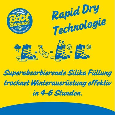Boot Bananas Shoe Dryer Rapid Dry Technology | Ski Boot Dryer also suitable for boots, sports shoes, gloves | Shoe Dryer, Moisture Absorber, Dry in 4-6 hours