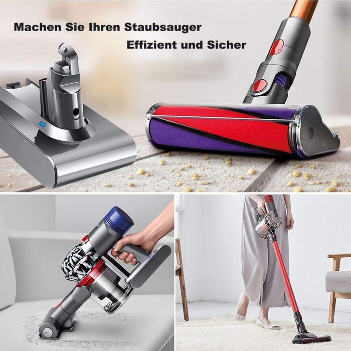 Запасний акумулятор Dyson V6 6000mAh для пилососів DC58, DC62, DC59, DC61, DC72, DC74, SV03, SV05, SV06, SV07, SV09