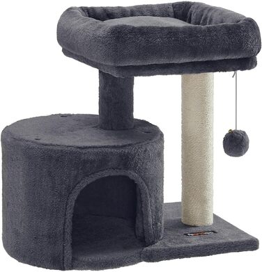 Дряпалка для котів Feandrea PCT50W сірого кольору з сизалевим стовпом та м'якою платформою