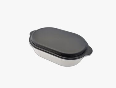 Tupperware Super Servierstar 2,5 л з термоситом, кухонний термоконтейнер з друшляком, чорний/білий, для зберігання та подачі їжі, підтримує тепло, кухонний посуд