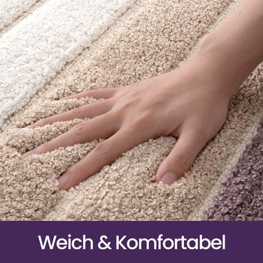 Килимок для ванної кімнати DEXI, 50 x 80 см, антиковзаючі, м'який, швидковисихаючий, для ванни, душу, прання, бежевий