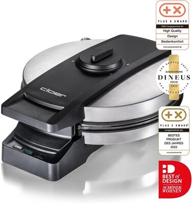 Вафельниця Cloer 1898 Professional: великі вафлі у формі серця, антипригарне покриття, 950 Вт