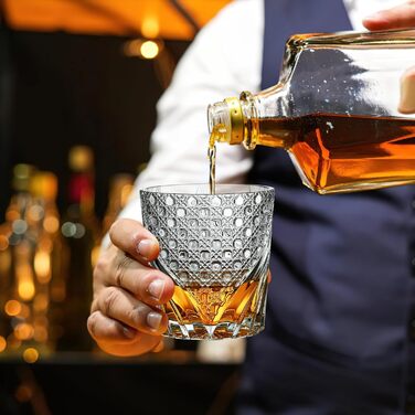 Набір склянок для віскі Shyllin, 2 шт., 268 мл, Tumbler Streamer Star, з подарунковою коробкою, для віскі, бурбону, рому, коктейлів, червоного вина