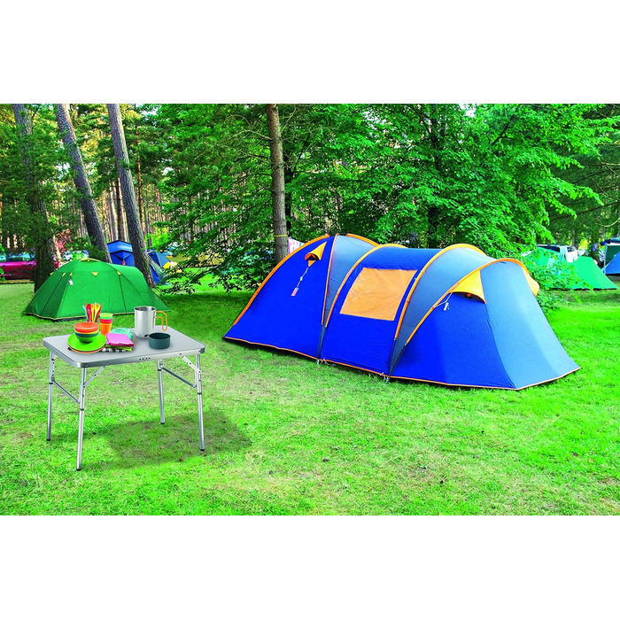 Складний стіл Camp Active алюмінієвий 75x55x60 см сріблястий з регульованими ніжками