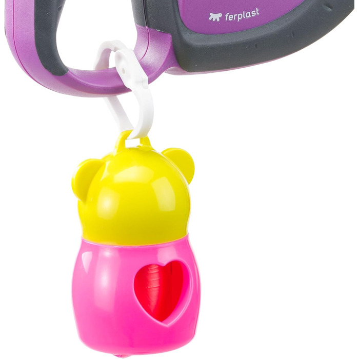 Лійка для собак Ferplast Flippy TECH, рулетка для собак середніх порід до 25 кг, 3 м, фіолетовий