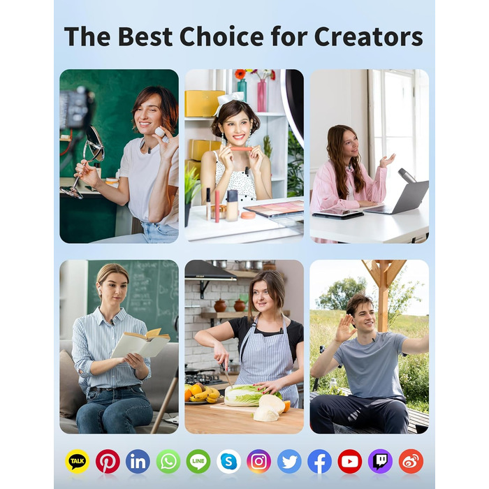 Беспроводной петличный микрофон для телефона/iPhone/iPad/камеры, мини-микрофон для стриминга, подавление шума, Plug & Play, идеален для видеосъемки, подкастов, YouTube, TikTok и интервью (S7)