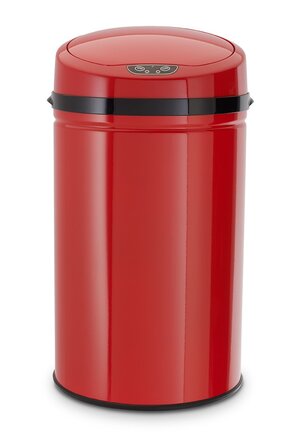 Сміттєвий бак Echtwerk з сенсором, 30л, нержавіюча сталь INOX Black (червоний), електричний, інфрачервоний датчик руху