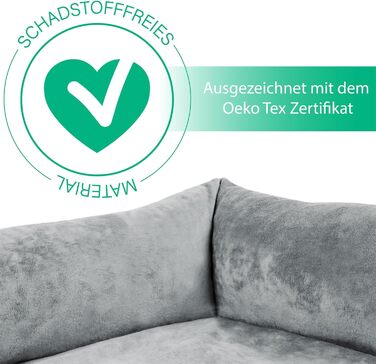 Ліжко для собак з високим бортиком - м'яке, зручне, для малих, середніх та великих собак. Розміри: 80x120, 70x100, 60x80, 40x50 см. Колір: сірий