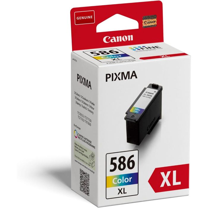 Оригінальний кольоровий картридж Canon FINE CL-586XL (XL-ємність)