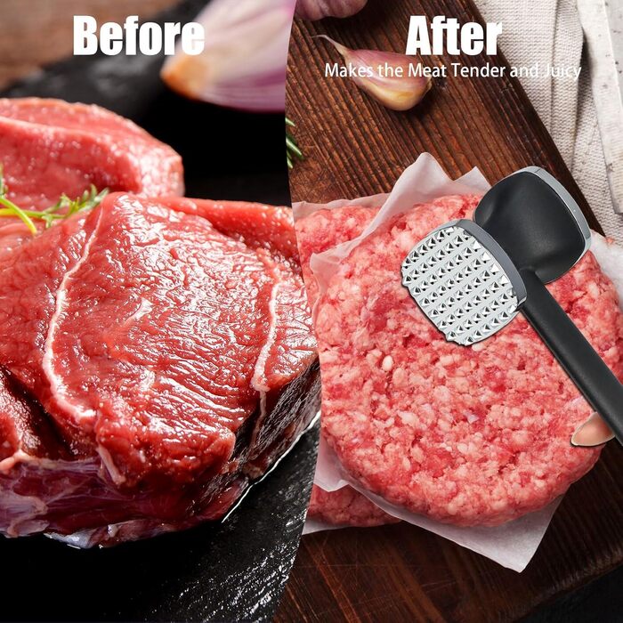 Ніж для відбивання м'яса Fleischklopfer 24см, подвійний, з нержавіючої сталі - молоток для стейків, шніцелів, яловичини, курки
