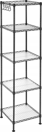 Кутова шафа-стелаж у ванну кімнату, вузька полиця-стійка 30x30x123,5 см