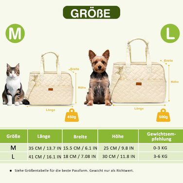 Транспортна переноска для котів та собак ASOPETS, м'яка переноска для тварин, зручна для подорожей, аксесуар для сумки-переноски з регульованим кріпленням (кремовий, S)