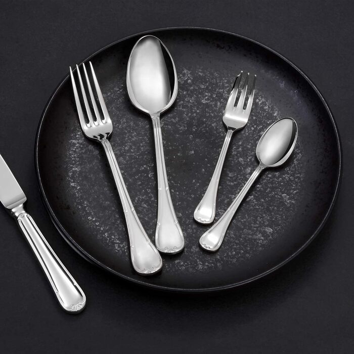 GRÄWE Bayreuth Cutlery Set, 10-piece, 2-person, silver-colored, stainless steel, polished
