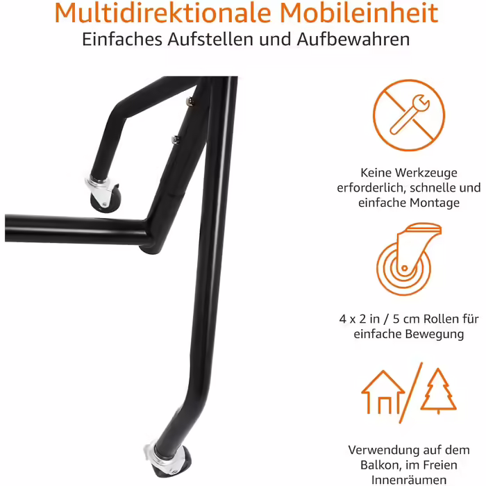 Amazon Basics Clothes Rack, 1.82 x 1.52 m, Black