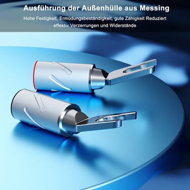 Комплект позолочених роз'ємів-лопаток для акустичних кабелів Monosaudio SY1508G (8 шт), чиста мідь, під кабель 8-20AWG до 4мм, S900R (Родієве покриття)