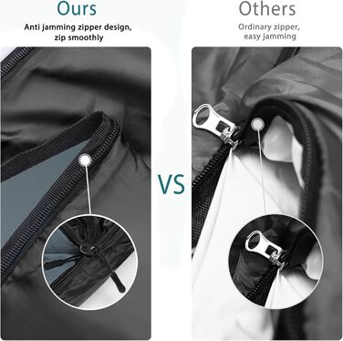 Спальний мішок Outdoor для кемпінгу 3 сезони, дорослий, 2 в 1, теплий, легкий, водонепроникний, для подорожей, хайкінгу та туризму, чорний